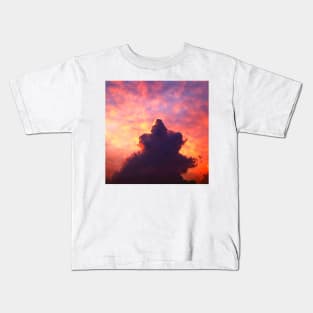Clouded Sky Scene, Vintage Wall Art, Cloudy Sky Landscape, Sunny Sky, Sunrise Sunset, summer skies Kids T-Shirt